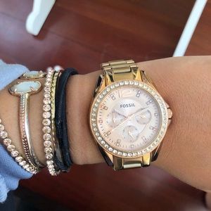 Rose Gold Fossil Watch